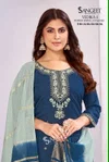 Vedika Vol 1 By Sangeet Roman Silk Kurti With Bottom Dupatta 
